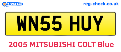 WN55HUY are the vehicle registration plates.