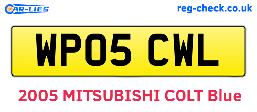 WP05CWL are the vehicle registration plates.