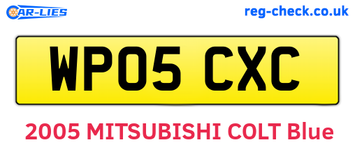 WP05CXC are the vehicle registration plates.