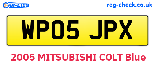 WP05JPX are the vehicle registration plates.