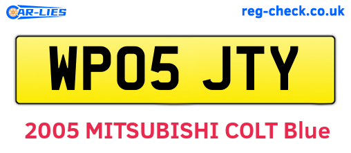 WP05JTY are the vehicle registration plates.