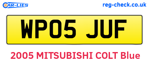 WP05JUF are the vehicle registration plates.