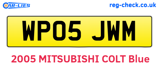 WP05JWM are the vehicle registration plates.