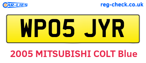 WP05JYR are the vehicle registration plates.