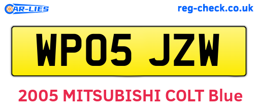 WP05JZW are the vehicle registration plates.