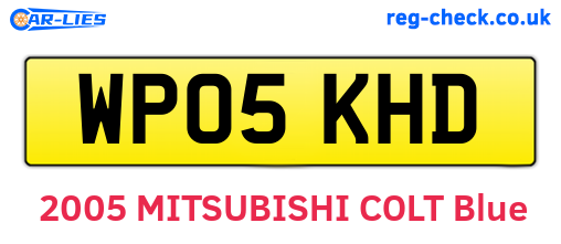 WP05KHD are the vehicle registration plates.
