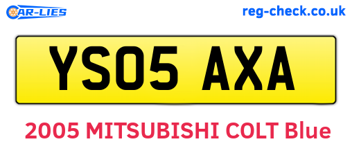 YS05AXA are the vehicle registration plates.