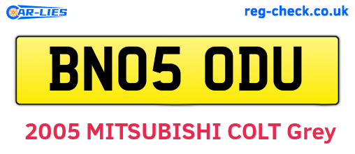 BN05ODU are the vehicle registration plates.