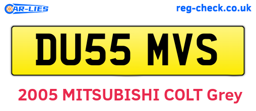 DU55MVS are the vehicle registration plates.