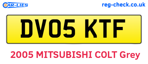 DV05KTF are the vehicle registration plates.