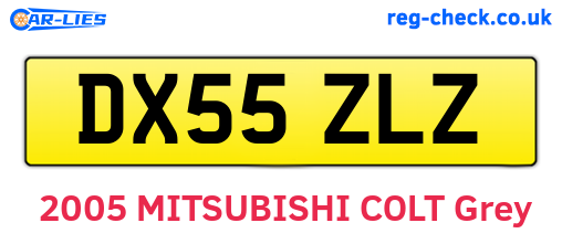 DX55ZLZ are the vehicle registration plates.
