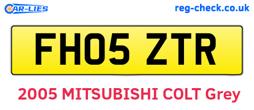 FH05ZTR are the vehicle registration plates.