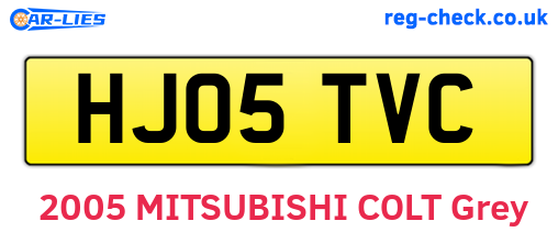 HJ05TVC are the vehicle registration plates.