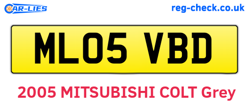 ML05VBD are the vehicle registration plates.