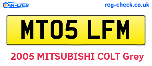 MT05LFM are the vehicle registration plates.