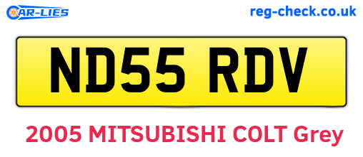 ND55RDV are the vehicle registration plates.