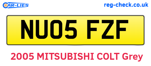 NU05FZF are the vehicle registration plates.