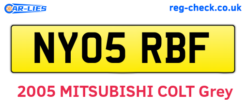 NY05RBF are the vehicle registration plates.
