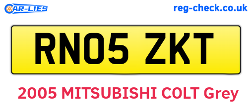 RN05ZKT are the vehicle registration plates.