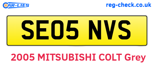 SE05NVS are the vehicle registration plates.