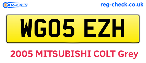 WG05EZH are the vehicle registration plates.