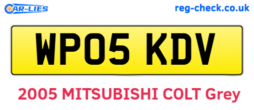 WP05KDV are the vehicle registration plates.