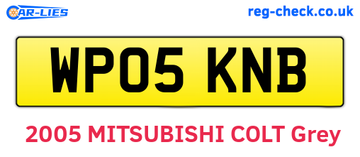 WP05KNB are the vehicle registration plates.