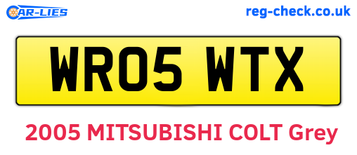 WR05WTX are the vehicle registration plates.