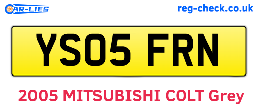 YS05FRN are the vehicle registration plates.