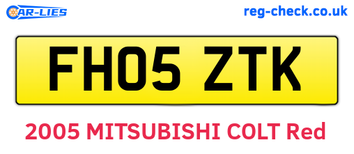 FH05ZTK are the vehicle registration plates.