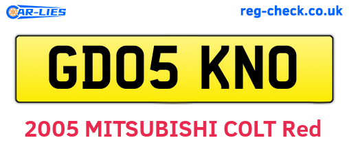 GD05KNO are the vehicle registration plates.