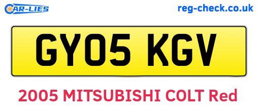 GY05KGV are the vehicle registration plates.
