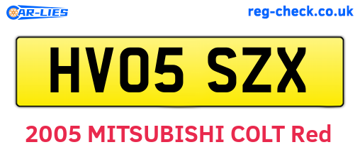 HV05SZX are the vehicle registration plates.