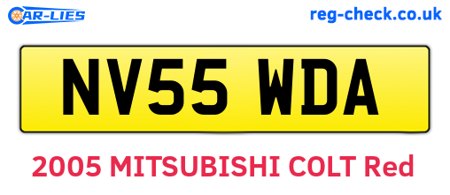 NV55WDA are the vehicle registration plates.