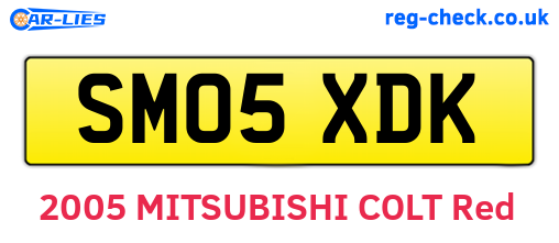 SM05XDK are the vehicle registration plates.