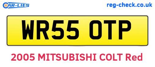 WR55OTP are the vehicle registration plates.