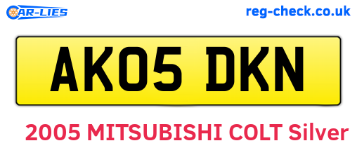 AK05DKN are the vehicle registration plates.