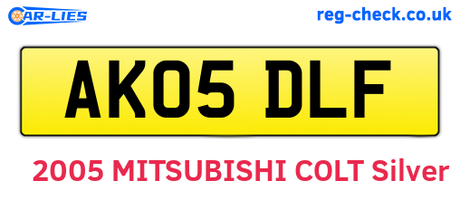 AK05DLF are the vehicle registration plates.