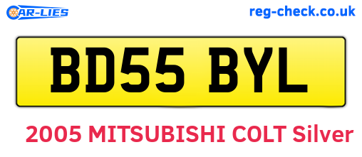 BD55BYL are the vehicle registration plates.