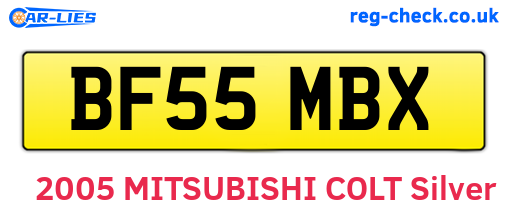 BF55MBX are the vehicle registration plates.