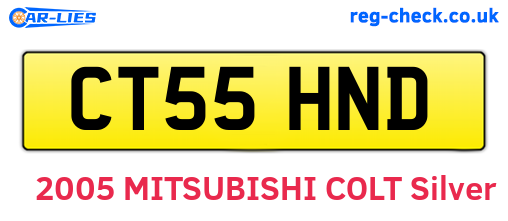 CT55HND are the vehicle registration plates.