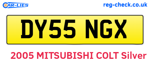 DY55NGX are the vehicle registration plates.