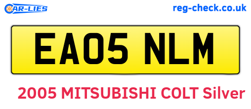 EA05NLM are the vehicle registration plates.