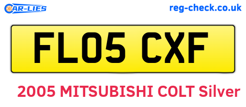 FL05CXF are the vehicle registration plates.