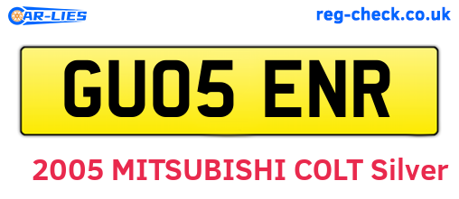 GU05ENR are the vehicle registration plates.
