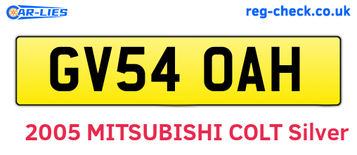 GV54OAH are the vehicle registration plates.