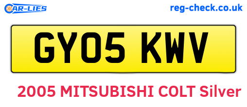 GY05KWV are the vehicle registration plates.
