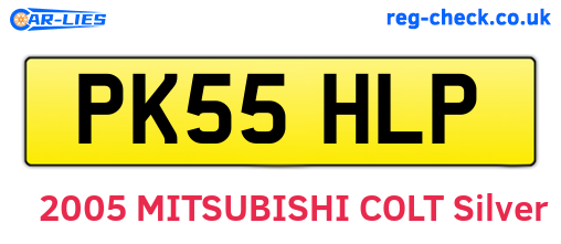 PK55HLP are the vehicle registration plates.
