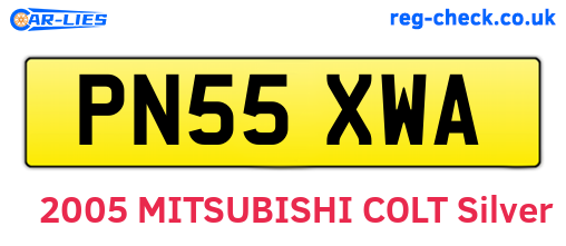 PN55XWA are the vehicle registration plates.