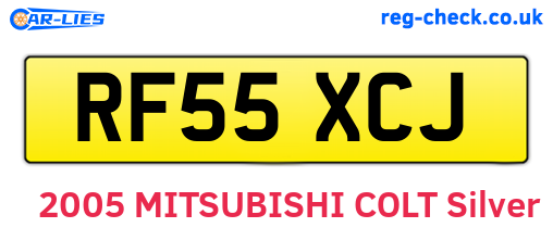 RF55XCJ are the vehicle registration plates.